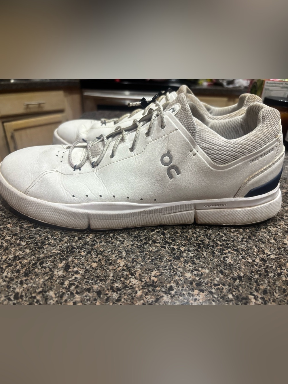 On Clouds Men's White Leather CloudTec Athletic Sneakers
